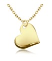 Heart Flat Shaped Silver Necklace SPE-5261